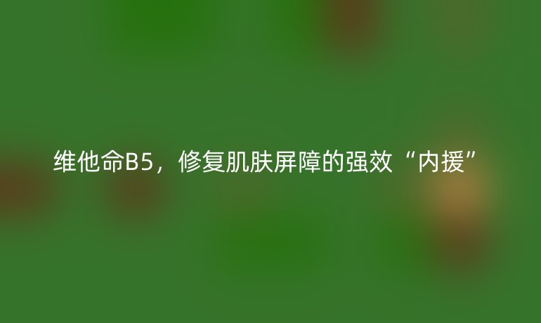維他命B5，修復(fù)肌膚屏障的強(qiáng)效“內(nèi)援”